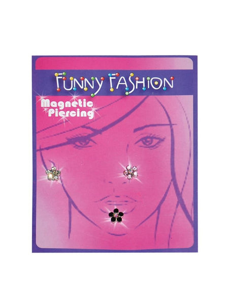 Funny Fashion Nep piercings bloem magnetisch 3 stuks