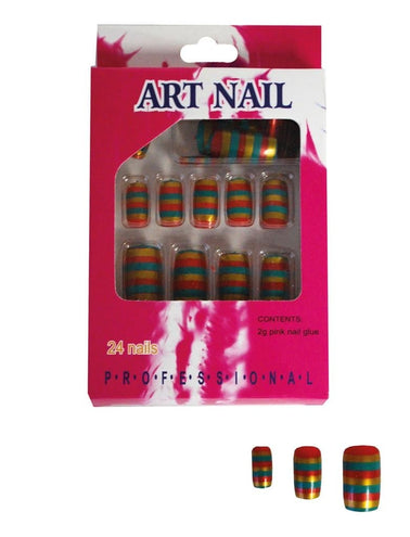 Funny Fashion Nepnagels rood geel groen