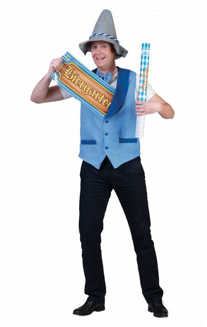 Funny Fashion Oktoberfest gillet heren blauw wit