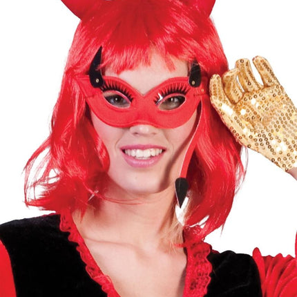 Funny Fashion Oogmasker duivelin