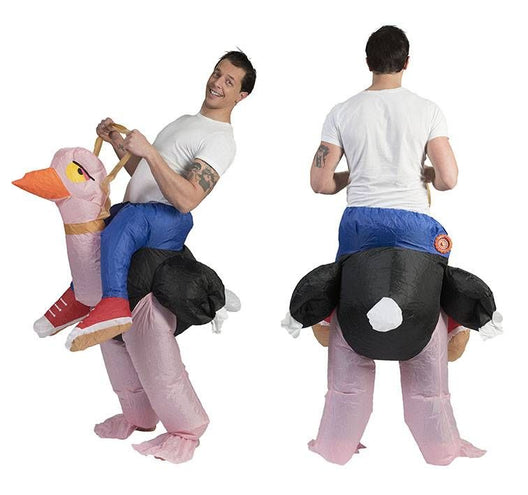 Funny Fashion Opblaasbaar Struisvogel pak