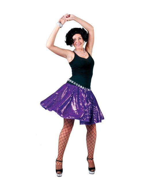 Funny Fashion Paars glitter rokje dames