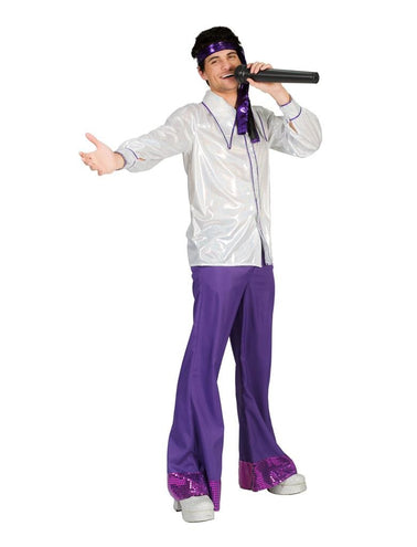 Funny Fashion Paarse discobroek heren