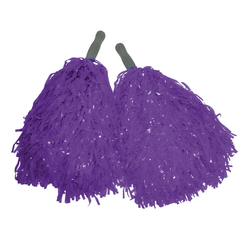 Funny Fashion Paarse pom poms op stokje