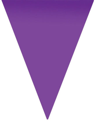 Funny Fashion Paarse vlaggenlijn slinger van 5mtr.