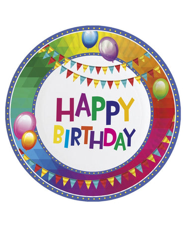 Funny Fashion Papieren borden Happy Birthday 23cm