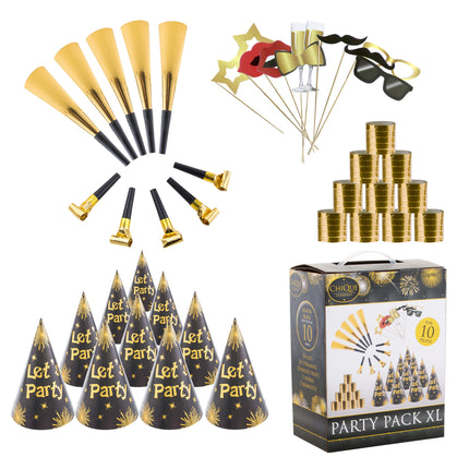 Funny Fashion Party box Happy New Year 10 personen