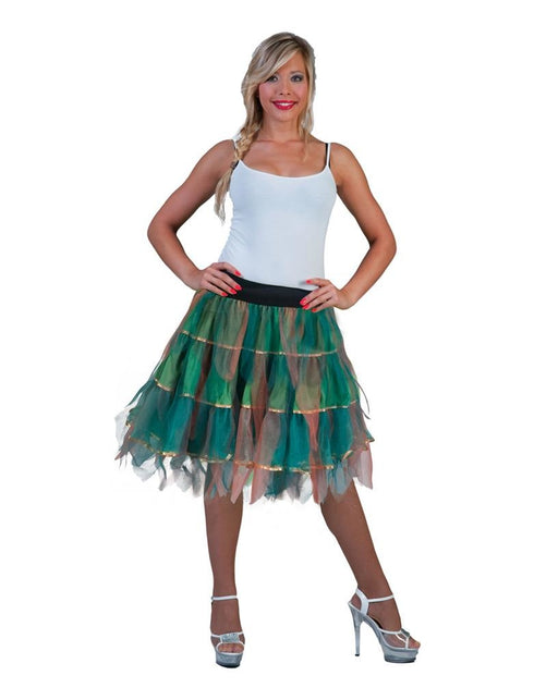 Funny Fashion Petticoat tule rok groen goud