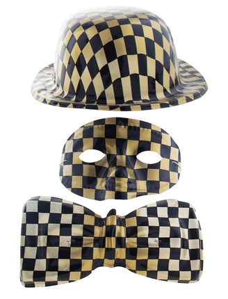 Funny Fashion Pierrot verkleed set 3-dlg