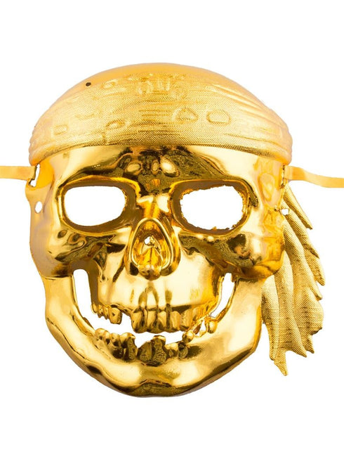 Funny Fashion Piraten masker James in goud