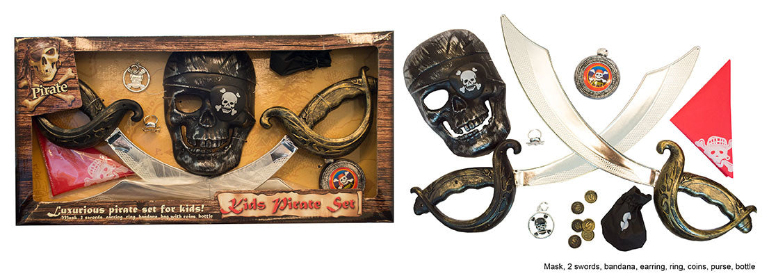 Funny Fashion Piraten set Gold