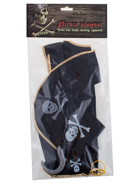 Funny Fashion Piraten vest kind met attributen piraat