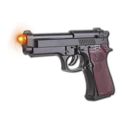 Funny Fashion Pistool Zwart met licht en geluid