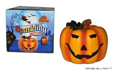 Funny Fashion Pompoen 18cm met licht