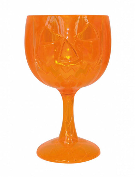 Funny Fashion Pompoen wijnglas oranje