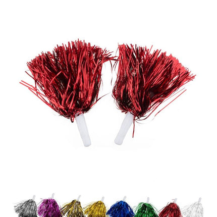Funny Fashion Pompoms in metallic goud of zilver