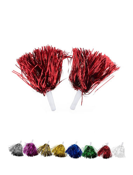 Funny Fashion Pompoms in metallic goud of zilver
