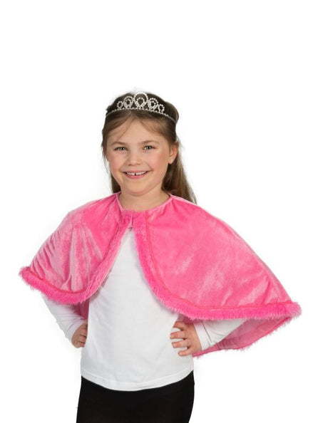 Funny Fashion Prinsessen cape kind roze