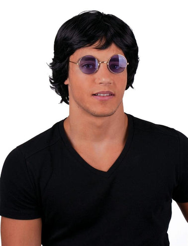 Funny Fashion Pruik Elton zwart