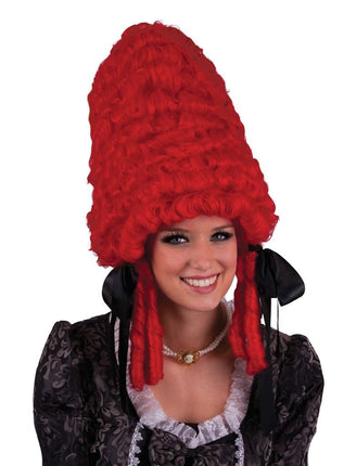 Funny Fashion Pruik Pompadour rood