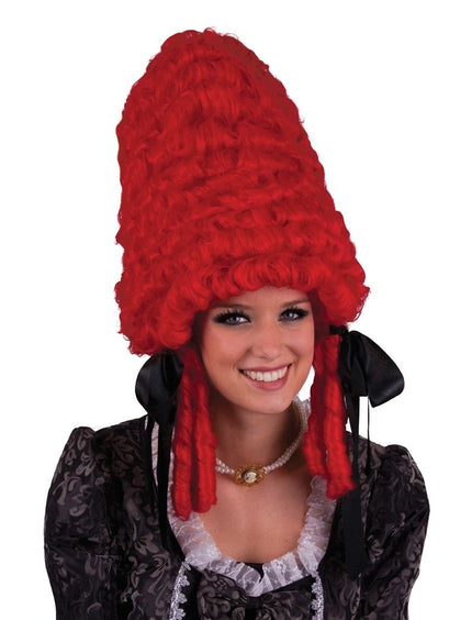 Funny Fashion Pruik Pompadour rood