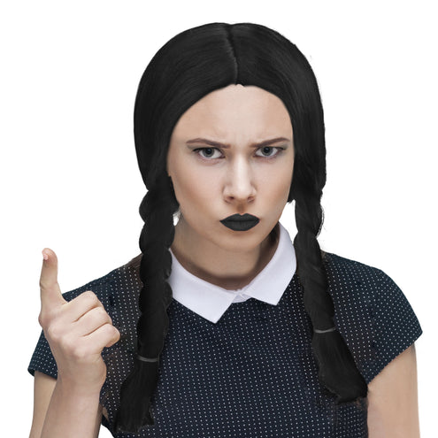 Funny Fashion Pruik Wednesday Addams Family