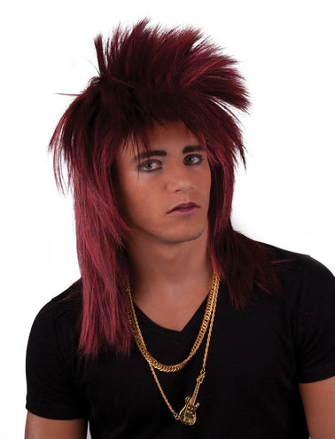 Funny Fashion Punk pruik Jerry rood