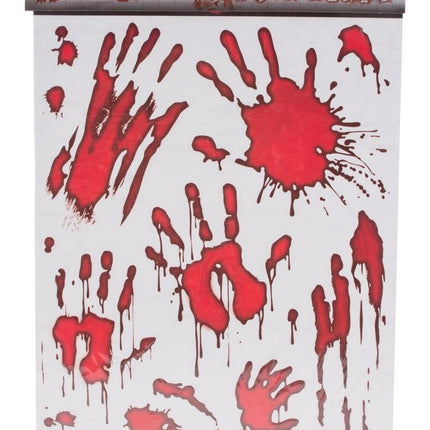 Funny Fashion Raamsticker bloedende handen Halloween