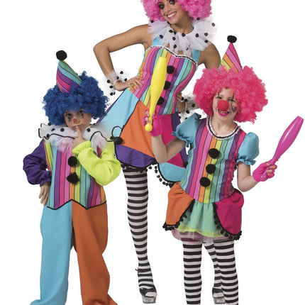 Funny Fashion Regenboog clown pak kinderen unisex