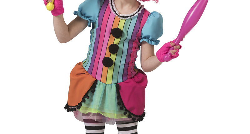 Funny Fashion Regenboog clownspakje Mila meiden