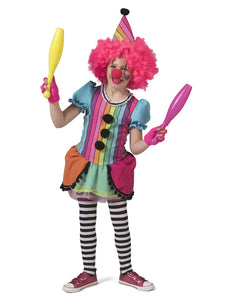 Funny Fashion Regenboog clownspakje Mila meiden