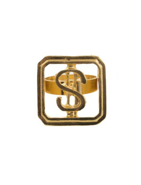 Funny Fashion Ring dollarteken nep goud