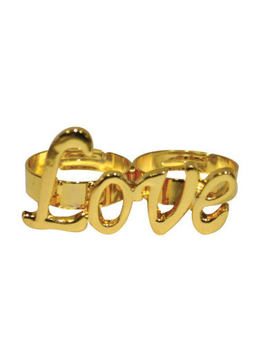 Funny Fashion Ring love goud