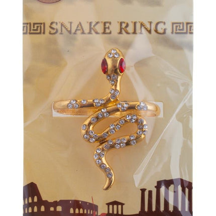 Funny Fashion Ring slang met diamantjes