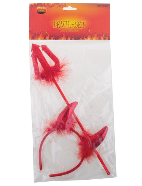 Funny Fashion Rode duivel hoorntjes set