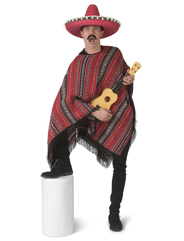 Funny Fashion Rode Mexicaanse poncho Angelo
