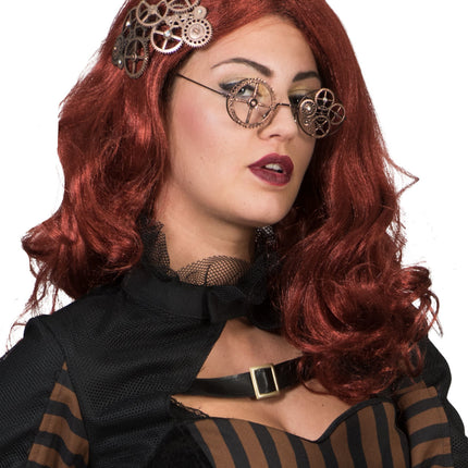 Funny Fashion Rode pruik Milou lang haar met krullen