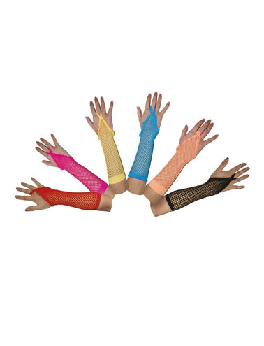 Funny Fashion Rode vingerloze net handschoenen rond model