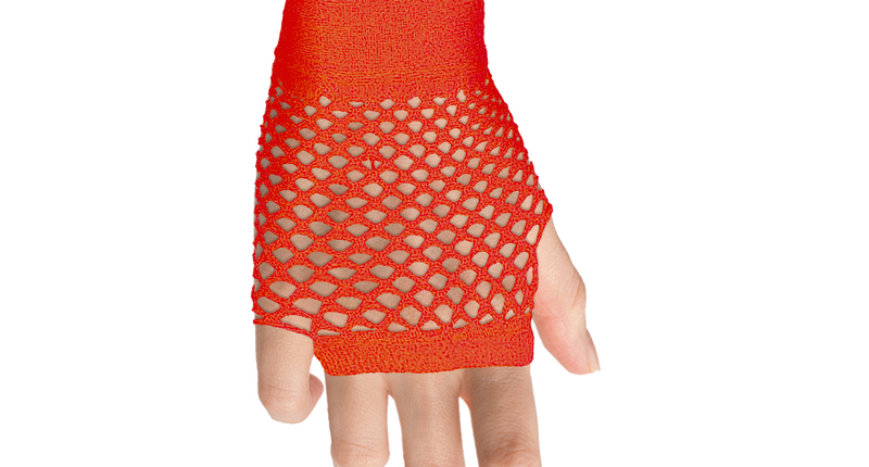 Funny Fashion Rode visnet handschoenen kort model