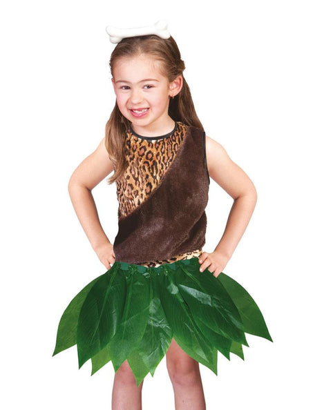 Funny Fashion Rok met bladeren kinderen
