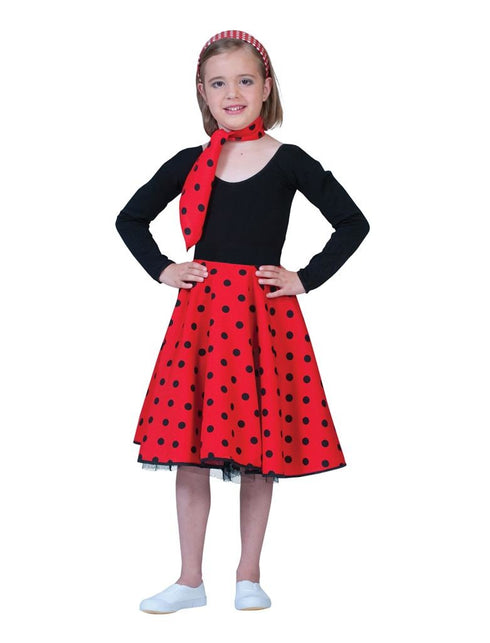 Funny Fashion Rood rock & roll rokje meisjes