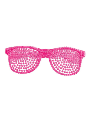 Funny Fashion Roze bril met diamanten