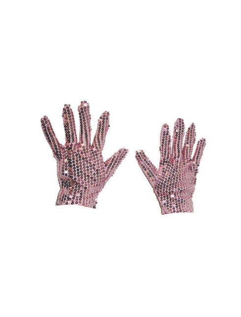 Funny Fashion Roze glitter handschoenen met pailletten