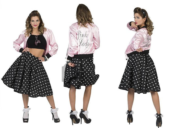 Funny Fashion Roze Grease jasje Pink lady