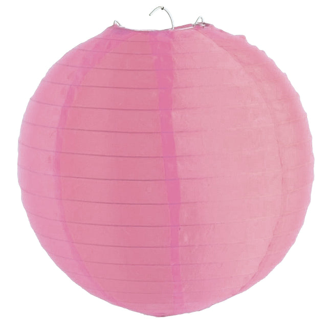 Funny Fashion Roze lampion nylon 30cm