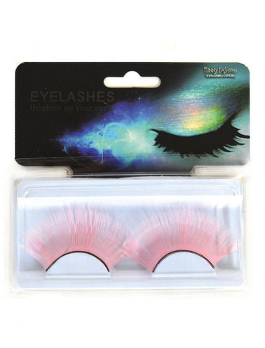 Funny Fashion Roze nepwimpers met lange haren