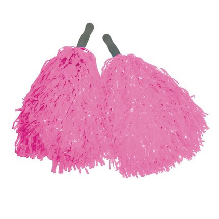 Funny Fashion Roze pom poms op stokje