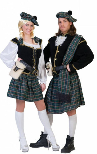Funny Fashion Schotse kilt groen geruit