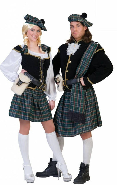 Funny Fashion Schotse kilt groen geruit