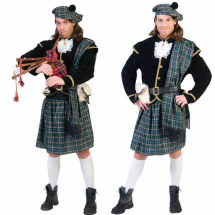 Funny Fashion Schotse kilt groen geruit